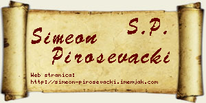 Simeon Piroševački vizit kartica